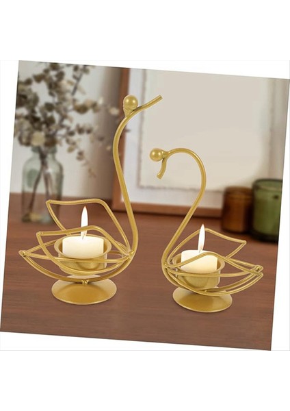 Swan Demir Mum Tutucu Metal Mum Standı Uzun Mum Tutucular Yemek Masası Dekoru Düğün Aşıkları Ferforje Braket A (Yurt Dışından) fiyatları