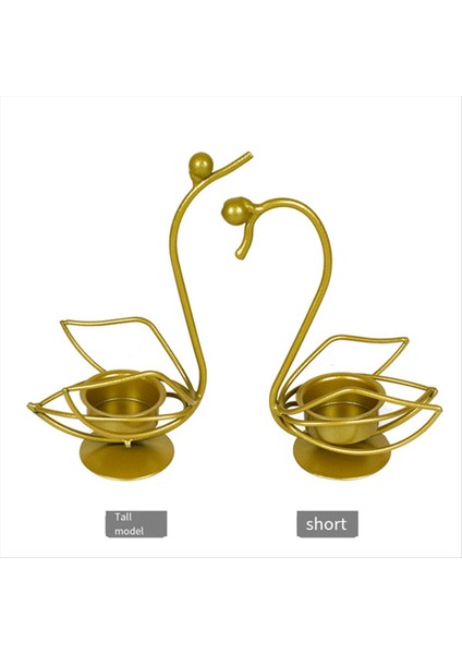 Swan Demir Mum Tutucu Metal Mum Standı Uzun Mum Tutucular Yemek Masası Dekoru Düğün Aşıkları Ferforje Braket A (Yurt Dışından) fırsatları