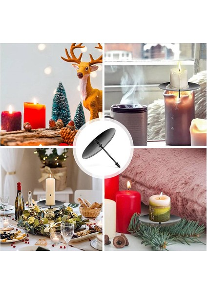 Çelenk Mum Tutucu 8 cm Advent Mum Tutucu Metal Mum Tutucu Başak ile Noel Mum Tabağı 40 Pcs Siyah (Yurt Dışından) indirimleri