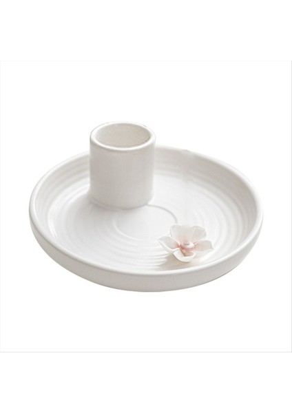 Beyaz Icense Tutucu Seramik Tütsü Tutucu Koku Ahşap Stand Basit Modern Terracotta Tütsü Brülör Adaçayı Tutucu (Yurt Dışından)