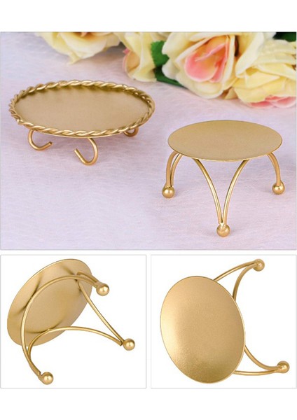 Mum Tutucu Altın Mum Tutucular 2 Dekoratif El Yapımı Demir Sütun Tabak Mum Tutucu Merkez Parçası Fit LED ve Mum Mumlar Mum Standı (Yurt Dışından) fiyatları