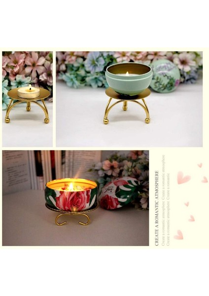 Mum Tutucu Altın Mum Tutucular 2 Dekoratif El Yapımı Demir Sütun Tabak Mum Tutucu Merkez Parçası Fit LED ve Mum Mumlar Mum Standı (Yurt Dışından) fırsatları