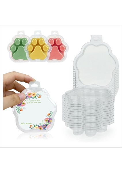 100 Paket Balmumu Erir Kedinin Pençesi Şeffaf Boş Plastik Balmumu Eriyik Kapları Için Mumlar Için (Yurt Dışından) modelleri