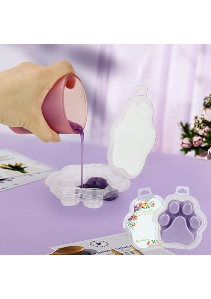 100 Paket Balmumu Erir Kedinin Pençesi Şeffaf Boş Plastik Balmumu Eriyik Kapları Için Mumlar Için (Yurt Dışından) fırsatları