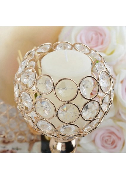 Altın Kristal Mum Tutucu Demir Çiçek Şeklinde Şamdan Küçük Vintage Candlestick Masa Merkezi Için Set M (Yurt Dışından) fiyatları