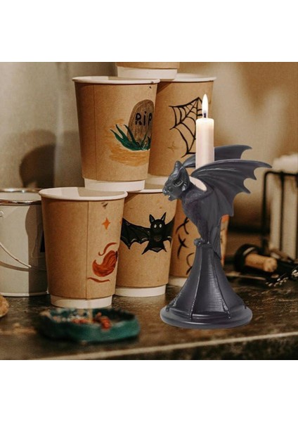 Gotik Yarasa Mum Tutucu Gotik Heykelcik Siyah Reçine Mum Tutucu Cadılar Bayramı Mum Tutucu Dekorasyon Ev Bahçesi (Yurt Dışından) indirimleri