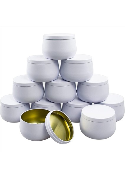 Kapaklı Mum Teneke Kutular- 24 Adet Mum Kavanozlar 8 Oz Mum Metal Teneke Kutular Dıy Mum Yapma Malzemeleri Için Mum Kap (D) (Yurt Dışından) fiyatları