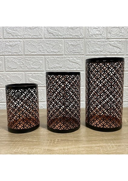 Nordic Demir Sanatı Içi Boş Şamdan Üç Parçalı Şamdan El Sanatları Dekorasyon Yaşam (Yurt Dışından) fırsatları