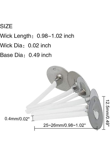 2000PCS Mum Fitiller 1 Inç Düşük Duman Mum Fitil Metal Sekmeleri ile Çay Hafif Fitiller Mum Yapımı Için (Yurt Dışından) fırsatları