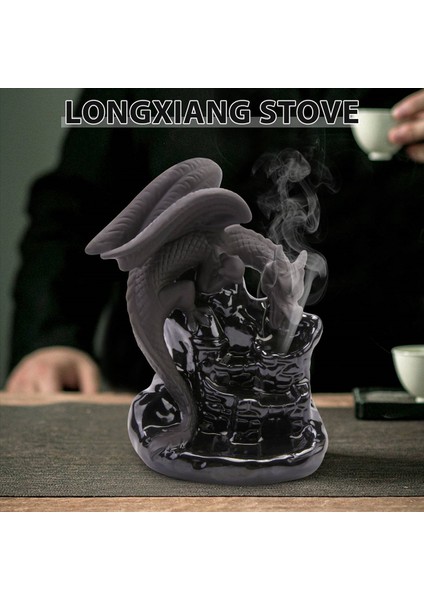 Dragon Zen Dekor Şelale Tütsü Koni Tutucu Censer Encensoir Palnik Tütsü Meditasyon Backflow Incensario (Yurt Dışından) indirimleri
