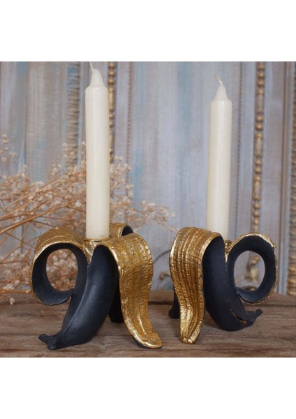 Klasik Şamdan Tutucu Kişilik Banana Şekiş Şam Tutucu Ana Masa Şamdan Partisi Özel Sahne Ev Deco-A (Yurt Dışından) modelleri