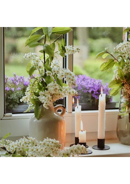 4 Adet Siyah Mum Tutucular Retro Şamdan Tutucu Çiftlik Evi Ev Sahibi Ev Taşınma Hediyesi (Yurt Dışından) fırsatları