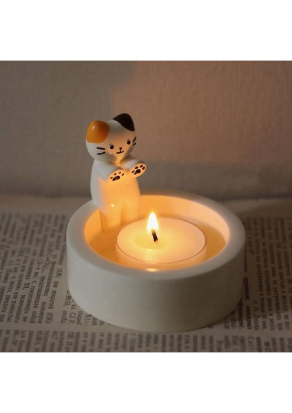 Karikatür Yavru Kedi Mum Tutucu Kedi Isınma Pençeleri Mum Tutucusu Dıy El Yapımı Saklama Kutusu Tutucu Ev Dekorasyonu B (Yurt Dışından) fiyatları