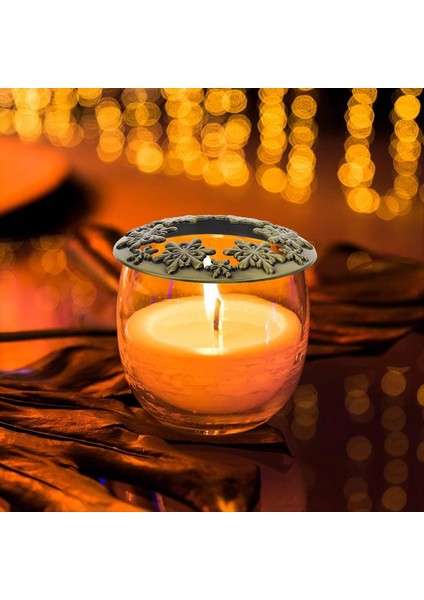 Mum Toppers Kokulu Mumlar Kapağı Kadınlar Için Mum Hediyeleri Kavanoz Mumlarının Eşit Olarak Erimesine Kar Tanesi Gümüş 8 8 cm (Yurt Dışından) modelleri