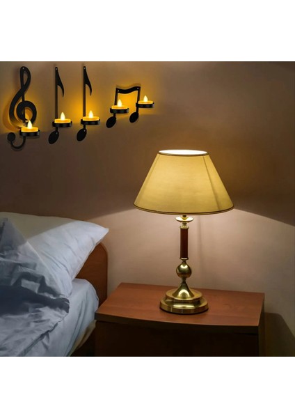 4pc Müzik Not Mum Tutucu Siyah Müzik Notu Duvar Sconce Vintage Sanat Müzik Notu Tarzı Mum Tutucular Demir (Yurt Dışından) indirimleri