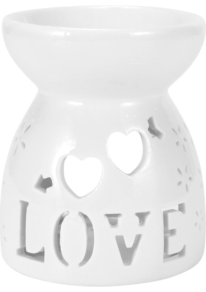 Seramik Difüzör Mum Brülör Seramik Yanan Uçucu Yağlar Difüzörler Aromatik Lamba -Love (Yurt Dışından)