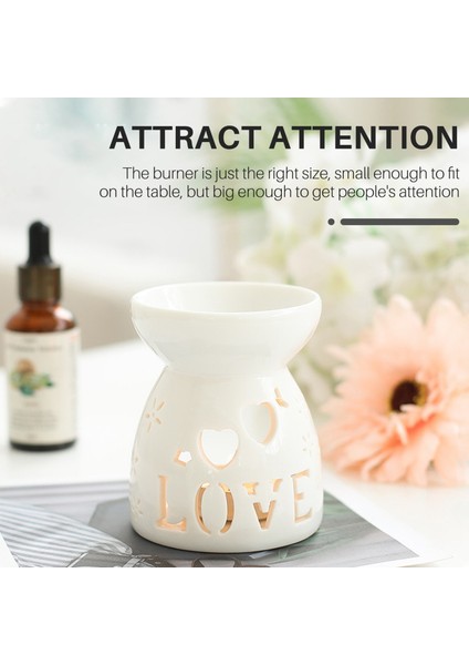 Seramik Difüzör Mum Brülör Seramik Yanan Uçucu Yağlar Difüzörler Aromatik Lamba -Love (Yurt Dışından) fiyatları