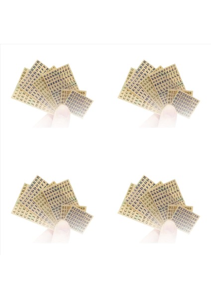 24 Yaprak Küçük 0 12 Inç Alfabe Sayısı Çıkartmalar Parıltı Alaşım Kendi Yapışkan Harfler Çıkartmalar Altın/gümüş (3mm) (Yurt Dışından)