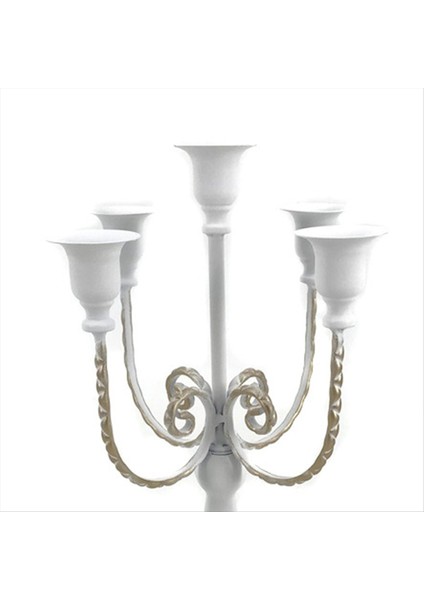 5 Arm Candelabra Candelabra Vintage Candelabra Düğün Partisi Dekor Vintage Masa Dekoru Beyaz (Yurt Dışından) indirimleri