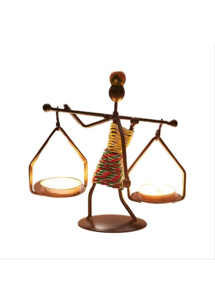 El Yapımı Mum Tutucu El Sanatları Minyatür Dövülmüş Mum Tutucu Dekorasyon Retro Mum Tutucu C (Yurt Dışından)