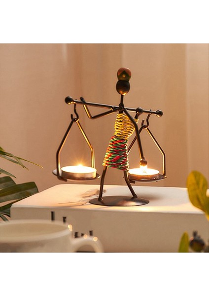 El Yapımı Mum Tutucu El Sanatları Minyatür Dövülmüş Mum Tutucu Dekorasyon Retro Mum Tutucu C (Yurt Dışından) indirimleri