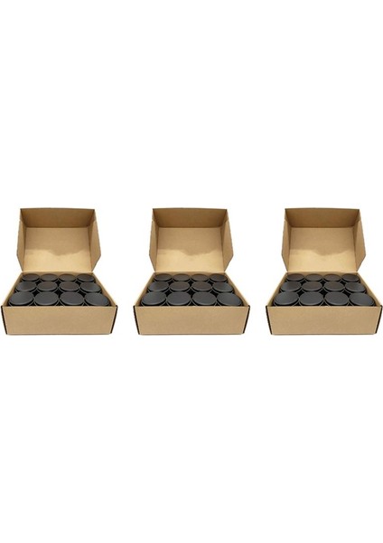 Mum Tenekeleri 72 Parça 4 Oz Metal Mum Kap Mum Sanat ve El Sanatları Kuru Depolama Siyah Yapmak Için (Yurt Dışından)