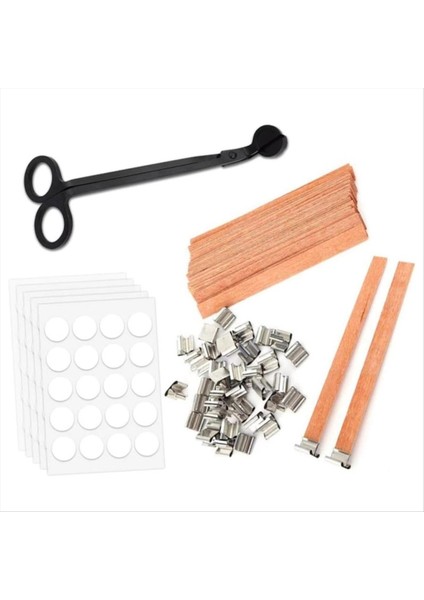 Dıy Mum Yapımı Için Demir Standlı Mum Düzeltme ve Dumansız Mum Fitiller 100 Pcs 5 1 x 0 5 Inç (Yurt Dışından)