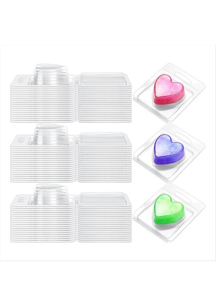 100 Paketi Balmumu Eriyik Kabı 1 3 Oz Balmumu Eriyik Tek Küp Flip Üst Açık Boş Plastik Küp Tepsisi Mumsuz Tart Mumlar Için (Yurt Dışından)