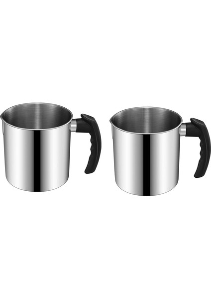 2x Mum Yapımı Dökme Tenceresi 44 Oz Çift Kazan Balmumu Eritme Potu Mum Yapma Sürahi Isı Dayanıklı Tutar (Yurt Dışından)