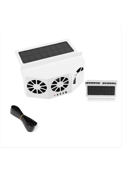 3 Kafa Güneş Araba Soğutma Fanı Elektrikli Araç Hava Soğutucu Şarj Havalandırma Havalandırma Radyatörü Araç Için Ön Koltuk Arıtmacaları (Yurt Dışından)