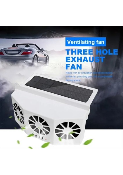 3 Kafa Güneş Araba Soğutma Fanı Elektrikli Araç Hava Soğutucu Şarj Havalandırma Havalandırma Radyatörü Araç Için Ön Koltuk Arıtmacaları (Yurt Dışından) fırsatları