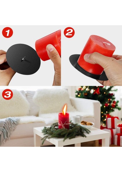 Çelenk Mum Tutucu 8 cm Advent Mum Tutucu Metal Mum Tutucusu Başak 8 Pcs Gümüş ile Noel Mum Tabağı (Yurt Dışından) modelleri