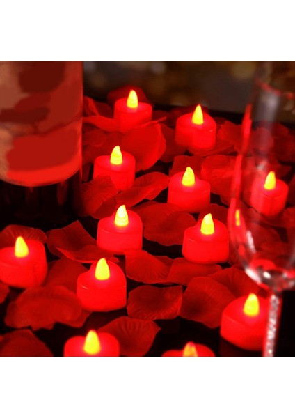 Sevgililer Günü Romantik Gecesi Seti Için 24 Pcs 2000 Pcs ile Yapay Gül Yaprakları B (Yurt Dışından) indirimleri