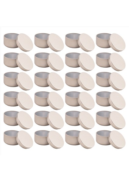 24 Adet Mum Kavanoz Dekoratif Etiketler Boş Depolama Tenekeleri Mum Teneke Kutu Şamdan Tutucular Yuvarlak Teneke Kaplar Bir (Yurt Dışından) fiyatları