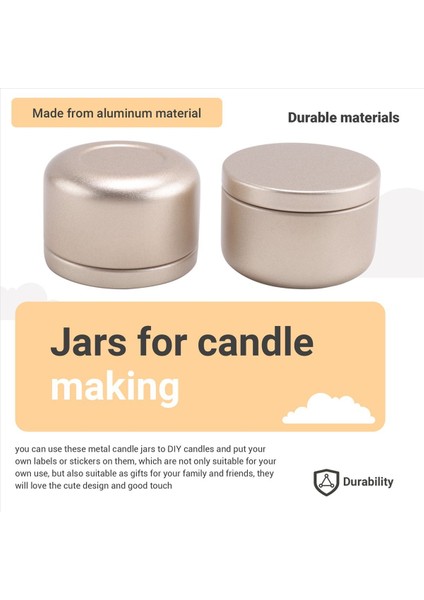 24 Adet Mum Kavanoz Dekoratif Etiketler Boş Depolama Tenekeleri Mum Teneke Kutu Şamdan Tutucular Yuvarlak Teneke Kaplar Bir (Yurt Dışından) fırsatları