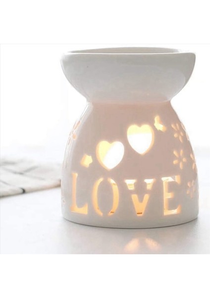 3x Seramik Difüzör Brülör Seramik Yanan Uçucu Yağlar Difüzörler Aromatik Lamba -Love (Yurt Dışından) fırsatları