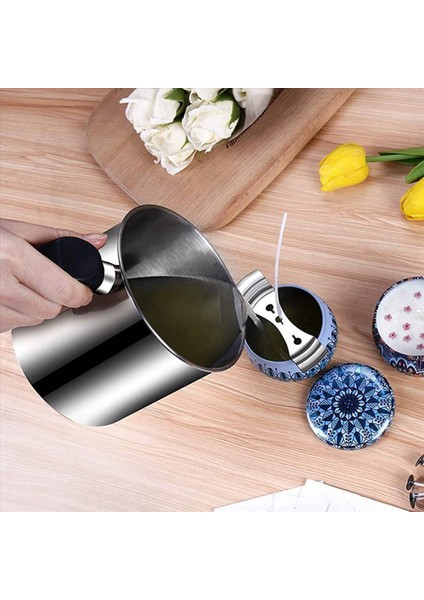6x Mum Yapımı Dökme Tenceresi 44 Oz Çift Kazan Balmumu Eritme Potu Mum Yapma Sürahi Isı Dayanıklı Sap (Yurt Dışından) modelleri