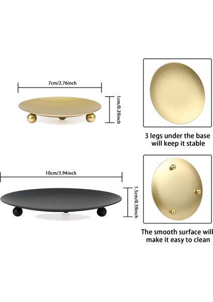 8 Paket Demir Plaka Mum Tutucu Sütun Şam Tutucuları LED ve Balmumu Mumları Tütsü Konileri Spa Düğünler (Altın+Siyah) (Yurt Dışından) fiyatları