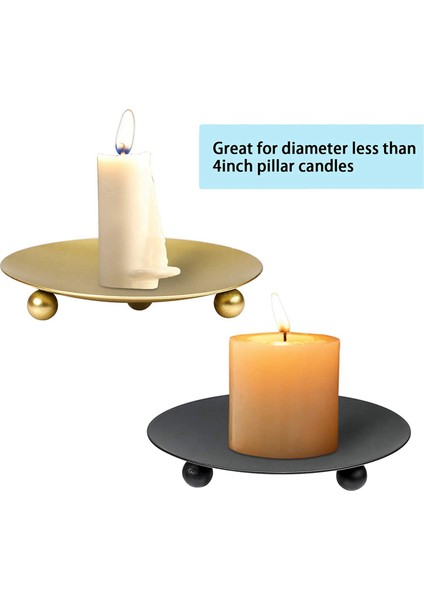 8 Paket Demir Plaka Mum Tutucu Sütun Şam Tutucuları LED ve Balmumu Mumları Tütsü Konileri Spa Düğünler (Altın+Siyah) (Yurt Dışından) fırsatları