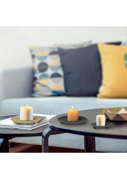 8 Paket Demir Plaka Mum Tutucu Sütun Şam Tutucuları LED ve Balmumu Mumları Tütsü Konileri Spa Düğünler (Altın+Siyah) (Yurt Dışından) indirimleri
