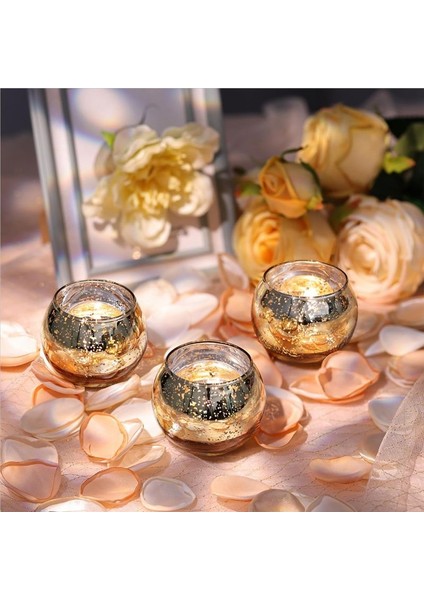 12PCS Altın Cıva Cam Adak Mum Tutucular Legant Gold Tealights Düğünler Için Mum Tutucular Prova Yemekleri (Yurt Dışından) fırsatları