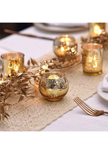 12PCS Altın Cıva Cam Adak Mum Tutucular Legant Gold Tealights Düğünler Için Mum Tutucular Prova Yemekleri (Yurt Dışından) indirimleri