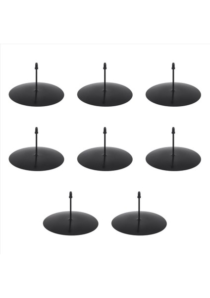 Çelenk Mum Tutucu 8 cm Advent Mum Tutucu Metal Mum Tutucusu Başak 8 Adet Siyah Olan Noel Mum Tabağı (Yurt Dışından)