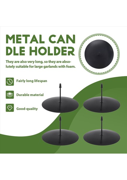 Çelenk Mum Tutucu 8 cm Advent Mum Tutucu Metal Mum Tutucusu Başak 8 Adet Siyah Olan Noel Mum Tabağı (Yurt Dışından) fırsatları