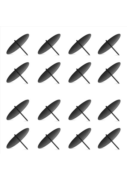 Çelenk Mum Tutucu 8 cm Advent Mum Tutucu Metal Mum Tutucu Spike ile Noel Mum Tabağı 16 Pcs Siyah (Yurt Dışından)