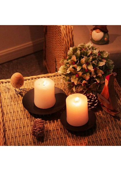 Çelenk Mum Tutucu 8 cm Advent Mum Tutucu Metal Mum Tutucu Spike ile Noel Mum Tabağı 16 Pcs Siyah (Yurt Dışından) indirimleri