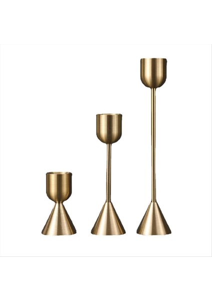 Avrupa Tarzı Şamdan Süsleri Batı Yemek Masası Üç Parçalı Süslemeler Düğün Dekorasyon Şamdanlar (Yurt Dışından)