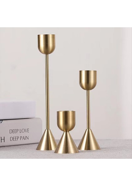 Avrupa Tarzı Şamdan Süsleri Batı Yemek Masası Üç Parçalı Süslemeler Düğün Dekorasyon Şamdanlar (Yurt Dışından) modelleri