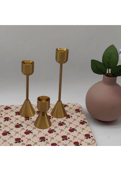 Avrupa Tarzı Şamdan Süsleri Batı Yemek Masası Üç Parçalı Süslemeler Düğün Dekorasyon Şamdanlar (Yurt Dışından) indirimleri