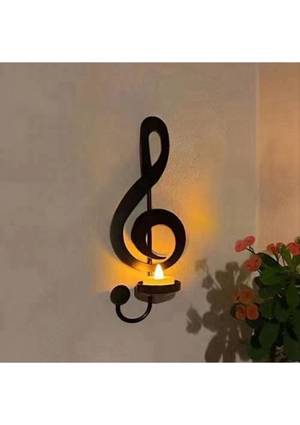 B-Candle Tutucu Duvara Monte Yaratıcı El Yapımı Metal Müzik Notu Anahtar Şekli Çay Işık Ekran Stand Ev Dekor (Yurt Dışından) fiyatları
